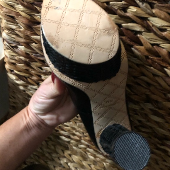 L.A.M.B Peep Toe Black Platform Shoes, $395 - Picture 3 of 7